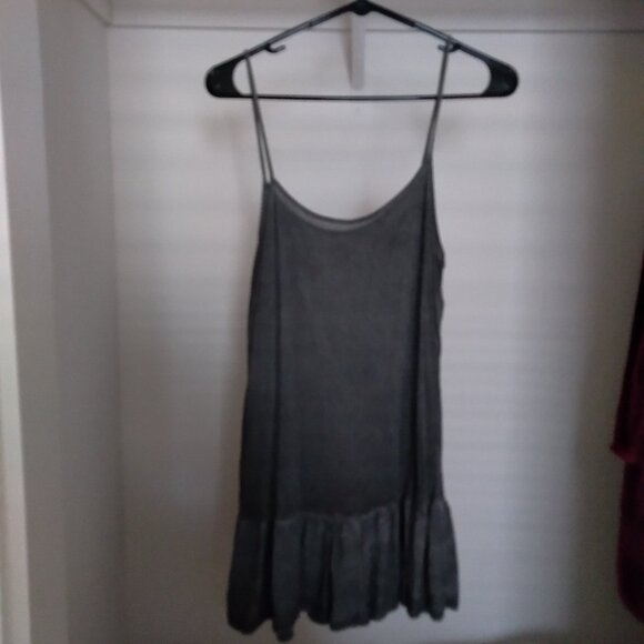 Grey Two Piece Crochet Open Knit Sweater and Dress Set - Picture 3 of 8